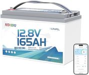 Redodo 4 Pack 12V 165Ah Dual Purpose Bluetooth Lithium Battery, 2112Wh, 1200CCA Group 31 Marine Starting Battery with Self Heating, IP67 Waterproof