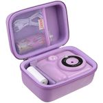 BOVKE Carrying Case Compatible with OPERHOO/YORKOO/Gofunly/CHRERNA/AORILE Instant Print Camera for Kids, Christmas Birthday Gifts Toddler Digital Video Cameras Holder, Purple