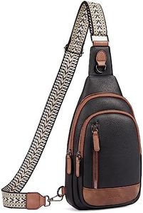 CLUCI Sling Bag for Women Leather Cross body Bag Large Sling Backpack Chest Bag Daypack for Travel Hiking