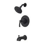 Pfister Auden Tuscan Bronze Shower Faucet Set with 3-Setting Shower Head and Bathtub Faucet/Tub Spout, Single-Handle Tub & Shower Trim Kit with Valve, 3-Hole, Traditional Bathroom Décor