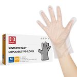 Intco 1 Box 200Pcs Basic Disposable TPE Silky Gloves Textured Powder Free Latex Free Non Sterile (X-Large)