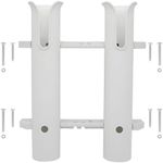 Wall Mounted Fishing Rod Holders Tubes Links Fishing Rod Holder Rack Rests (2-Pole-White)