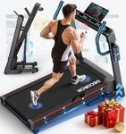 Folding Treadmill for Home, 7HP, 20 Auto Incline, 18km/h, 180KG limited, Foldable Running Machine for Heavy People 150KG or More with 3 APP, LED, Bluetooths, Silent Walking Pad for Home Office Gym