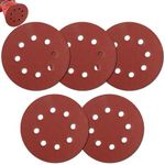 WENORA Sanding Disc 5 Inch 8 Hole, 50 Pcs Orbital Sanding Discs Hook and Loop, 60 Grit Aluminum Oxide Orbital Sander Pads for Random Orbital Sanders