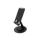 SAIFTECH Adjustable Tabletop Cell Phone Stand, Foldable Portable Phone Stand Phone Holder for Desk, Desktop Tablet Stand Compatible with Mobile Phone/iPad/Tablet (Black)