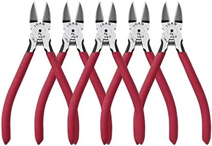 IGAN-P6 Wire Flush Cutters (Pack of 5), 6-inch Ultra Sharp and Powerful Side Cutter Clippers, Ideal Wire Snips for Handmade and Any Clean Cut Needs