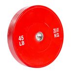 PRISP Olympic Bumper Weight Plate - Rubber Plate for 2 Inch Olympic Barbell with Steel Insert; Pairs, Sets and Single Plates Available