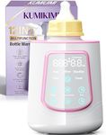 Fast Baby Bottle Warmer for Breastmilk, Smart 12 in 1 Breast Milk Warmer for Baby Essentials with Timer Temperature Control, Sterili-zing, Water Bath Technology, Baby Warmer for All Bottles Pink