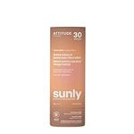 ATTITUDE Tinted Mineral Sunscreen Face Stick with Zinc Oxide, SPF 30, EWG Verified, Plastic-Free, Broad Spectrum UVA/UVB Protection, Dermatologically Tested, Vegan, Unscented, 20 grams