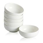 Swuut Ceramic Pinch Bowls,2.5 oz Mini Dip Bowl Set,Small Dipping Soy Sauce Side Dish,Set of 6 (White)