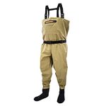 FROGG TOGGS Rana Stockingfoot Chest Waders, Khaki, Large