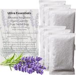 Lavender Dryer Sachets, Freshen Your Laundry, Odor Eliminator for Pets, Shoes & Gym Bags, for Dryers, Closets, Drawers, Sweater Storage & Cars with Premium Extra Dried Lavender Flowers (6 Pack)