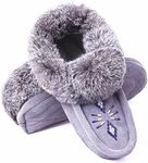 Women Moccasin Slippers Indoor,Leat