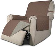 Easy-Going Recliner Sofa Slipcover Reversible Sofa Cover Furniture Protector Couch Shield Water Resistant with Elastic Straps for Pets Kids Children Dog Cat (Recliner,Brown/Beige)