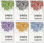 Best Paper Greetings 48 Pack Birthday Cards Bulk, 6 Assorted Confetti Designs with Envelopes, 4x6