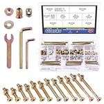 Glarks 138Pcs M6 Baby Bed Crib Screws Hardware Replacement Kit, M6x30/40/50/60/70/80MM Hex Socket Cap Screws with Nuts Washers and Tools for Chair Table Cabinets Furniture