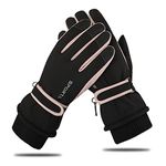 Andiker Ski Gloves Women Windproof Winter Warm Thermal Touchscreen Bike Cycling Gloves Snow Sports Snowboard Riding