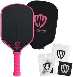 Weekend Warrior Pickleball Paddle - USAPA Approved - T700 Carbon Fiber for Ultimate Spin - Elongated Handle and Shape for Power - Paddle Cover, Paddle Eraser, Lead Tape, Sweatband Included