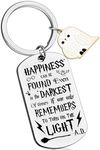 Crizaor Harry Gifts Harry Keychain Stuff Gifts For Women Men Harry Merch Backpack Purse Accessories Party Favors Decor Uno Harry Gift Bag Dumble- a.d. Quotes Keyring Necklace, Silver