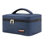 TEAMOOK Lunch Bag Insulated Lunch Box for Adults Men and Women,Leakproof Waterproof Cool Bag with Soft Handle En-large 5.8L Navy Blue