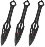 RBLACK 3 Pieces Professional Throwing Knives Set Kunai Well Balanced Stainless Steel Throwing Knife with Nylon Sheath for Competition and Recreation