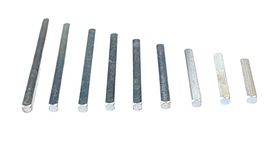 8mm Windows UPVC and Door Handle Spindle Plain Bar 50mm to 150mm Solid Steel Silver Metal Spindles Pack of 1 (8 mm x 130 mm)