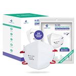 Careview N95 Model No. CV1221H Head Loop Strap (White Colour, Pack of 20) N-95 Protective Face Mask, 6 Layered Filtration with 2 Melt Blown Layers, DRDO Approved