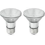 PAR20 Halogen Light Bulb 120V 50W E26 Medium Base Flood Light Bulbs Dimmable for Range Hood Lights,Ceiling Fan,Table Light,2800K Warm White Pack of 2