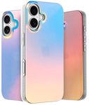 LONLI Hue - for iPhone 16 Plus Case - Holographic Iridescent Phone Case - Cute, Unique and Aesthetic Phone Cover - [360° Shock-Absorbent Bumper] - [4 Airbag Cushioned Corners]