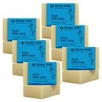 Simply Vedic Deep Moisturising 6-Pack Goat Milk With Essential Oil Soap Bar Nourishes Dry Sensitive Skin | For Body, Hand,Face| Made with Goat Milk,Cold Pressed With Coconut Oil| Hand-Made(3.5OzX 6)