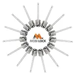 Mobi Lock Ball Pump Inflation Needle (Pack of 15) - Stainless Steel Air Pump Needles - Ideal for Blowing Up Football, Basketball, Volleyball, and All Other Sports Balls