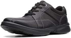 Clarks Men's Bradley Walk Oxford, Black Tumbled Leather, 11