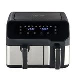 Lakeland Dual Basket Air Fryer 8L – 5L & 3L Independent Non-Stick Cooking Baskets 8 Cooking Settings