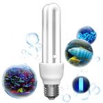 BrightArk E27 Fish Tank Light Bulbs,10W Aquarium Light Bulb Cool Moon Replacement Bulb for The Fish Pod 48,64 and 120 Litre Aquarium,Ideal for After Dark Lighting