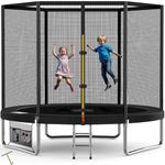 Devoko 7.5ft Secure Kids Trampoline - Garden Trampoline Safety Net & Reinforced Steel Frame | Super Stable Garden Play for Children 6-12 Years | Premium Waterproof, Easy Setup