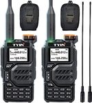 TYIN UV-K5 Ham Radio Walkie Talkies Long Range Dual Band Two Way Radio with Rechargeable Li-ion Battery, High Gain Antenna, Radio Case, Programming Cable, 2 Pack