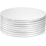 DEAYOU 8 Pack Cake Board Drum 12 Inch, Round Silver Cake Circle for Heavy or Multi-Layer Cakes, Pastry, Display