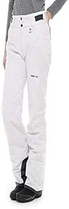 SkiGear Women's Insulated Snow Pants, White, Large Short