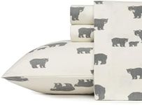 Eddie Bauer - Full Sheets, Cotton Flannel Bedding Set, Brushed for Extra Softness, Cozy Home Decor (Bear Family, Full)