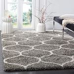 Sifa Carpet Hand Made Soft Fluffy Shag Area Rugs with 2 Inch Thickness (8x10 Feet Grey)