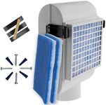 FlowVent Indoor Dryer Vent Kit | Dual Filter Lint Trap for Electric Dryers | No-Water Required, Low Maintenance | Captures Lint & Dust for Cleaner Indoor Air | Made in the USA
