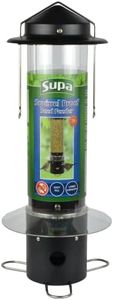 Supa Squirrel Proof Wild Bird Feeder is Designed to Keep Both Squirrels and Larger Bully Birds at Bay, so that Small Garden Birds Can Eat in Peace, Black