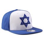 Underground Kulture Israel Blue Adjustable Flat Peak Snapback Hat World Cup Baseball Cap