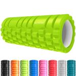 Foam Roller and Massage Roller by KG Physio - Massage Roller for Legs, Back and Arms - Ultra Lightweight Core Muscle Roller Essential to Release Deep Tension - 13"x5" Long Foam Roller