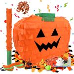 Halloween Pumpkin Pinata for Halloween Theme Party Favor, Halloween Party Supplies with Smile (11.81 x 15.75 x 4.14 inches)