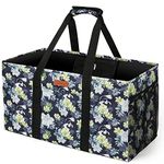 WONDAY Large Utility Tote Bag, Large Beach Tote,Reusable Grocery Bags Collapsible Tote, Large Tote Bag With Handles Utility Tote Shopping Bags for Beach, Groceries, Storage, Picnic, Pool