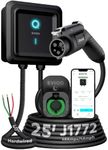 EVIQO EV Charger Level 2-48 Amp Level 2 EV Charger, 240V J1772 Charger Hardwired, EV Chargers for Home Level 2, EV Level 2 Charger, Electric Car Charger Level 2, EVSE EV Charging Station 25' Cord