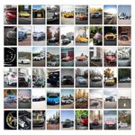 Paper Car Posters For Boys Room,Car Wall Collage Kit For Wall Art Prints,Car Pictures Dorm Room Decor For Teen Boys 50Pcs - 4X6 Inch (Car Wall Collage Kit)