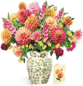 Freshcut Paper Grande Dahlia Sunrise 20.5 Inch Life-Sized 3D Pop Up Cards – Greeting Card, Birthday, Mothers Day, Thank You, Gifts for Mom and Her – Includes Notecard and Envelope
