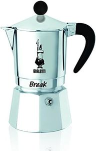 Bialetti Break Coffee Maker, 6 Cup, Black